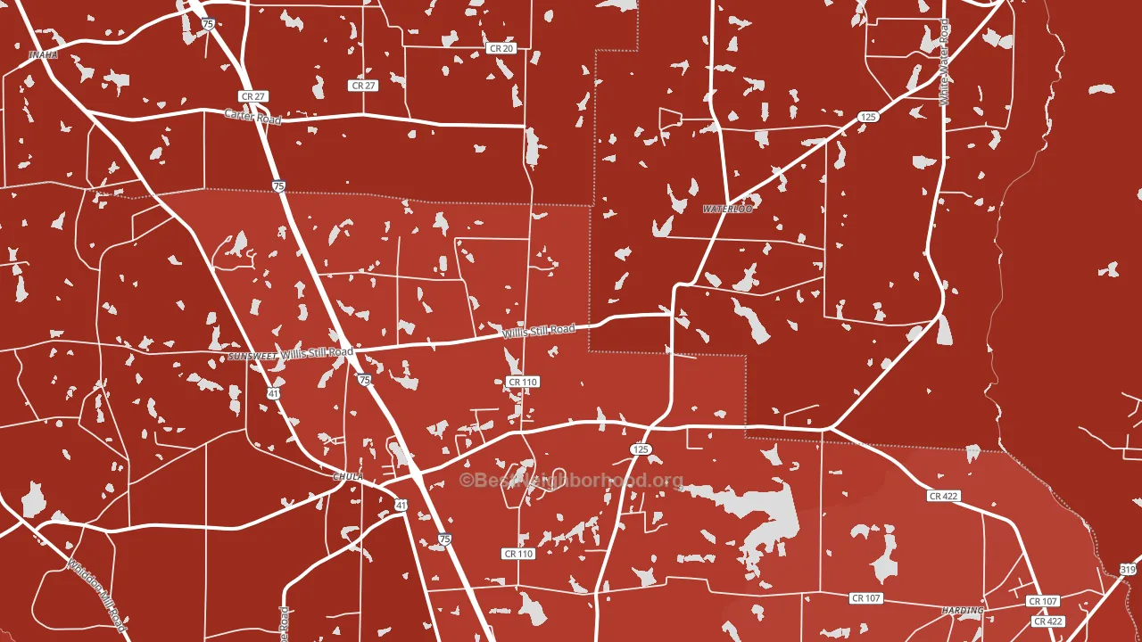 31733, GA block-group political-lean map