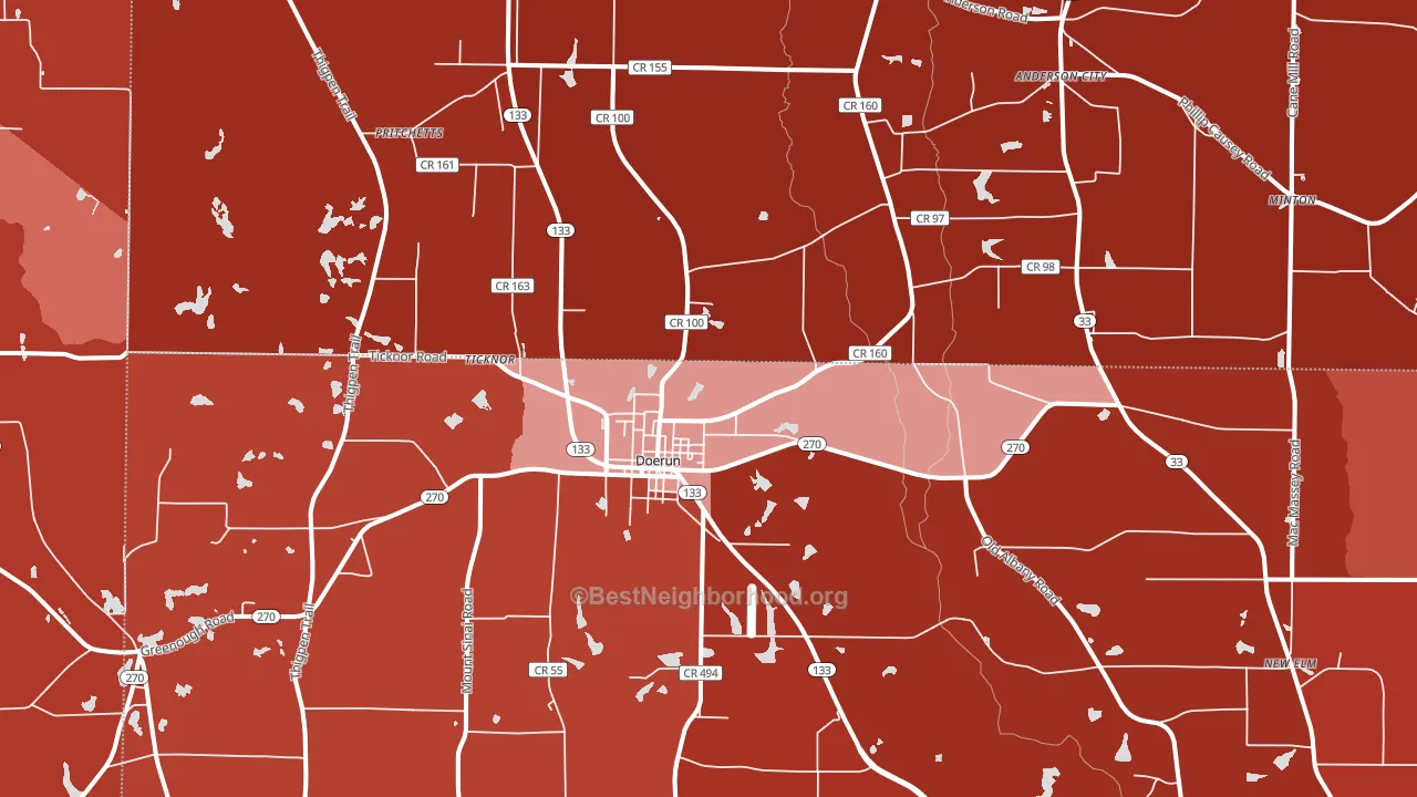 31744, GA block-group political-lean map