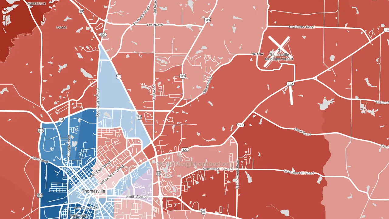 31757, GA block-group political-lean map
