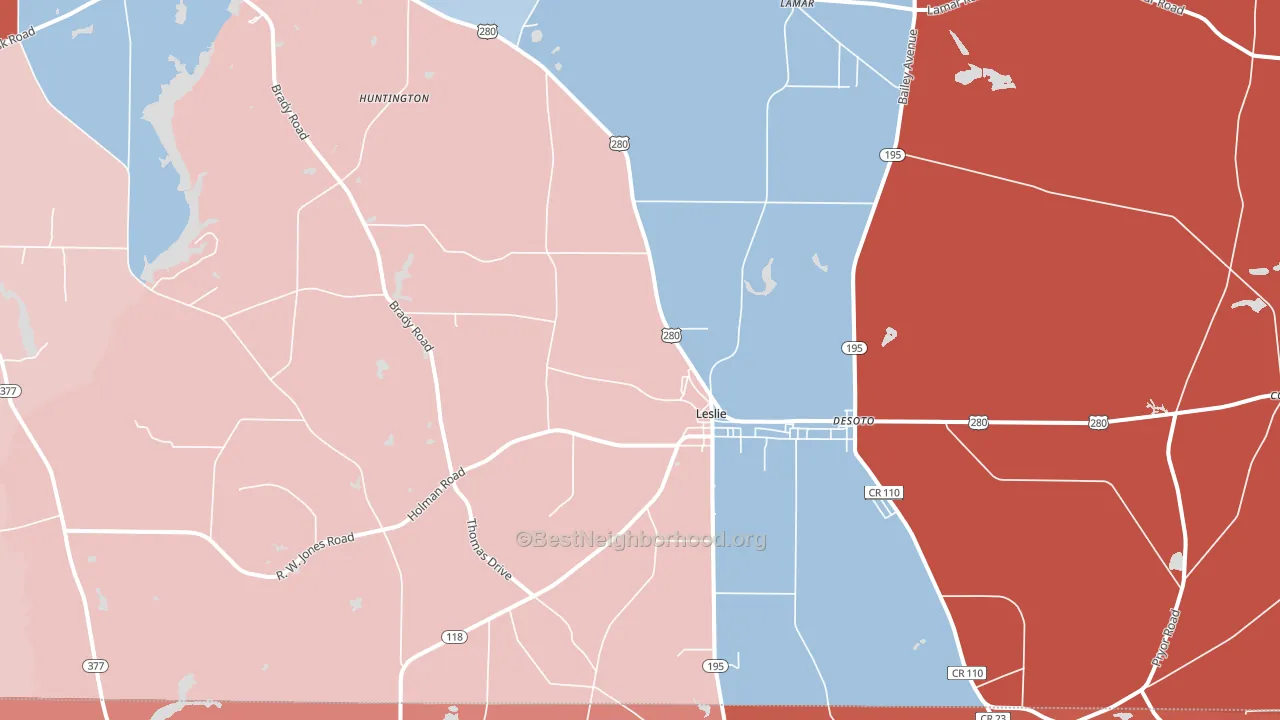 31764, GA block-group political-lean map