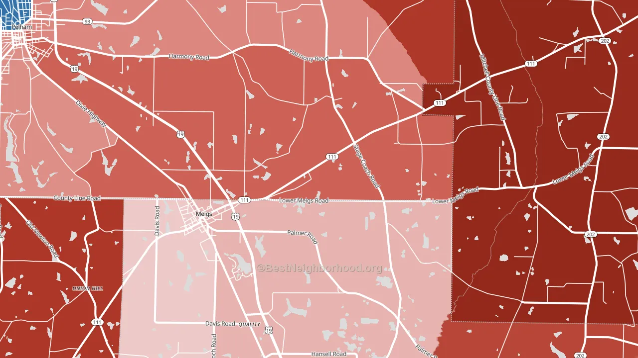 31765, GA block-group political-lean map