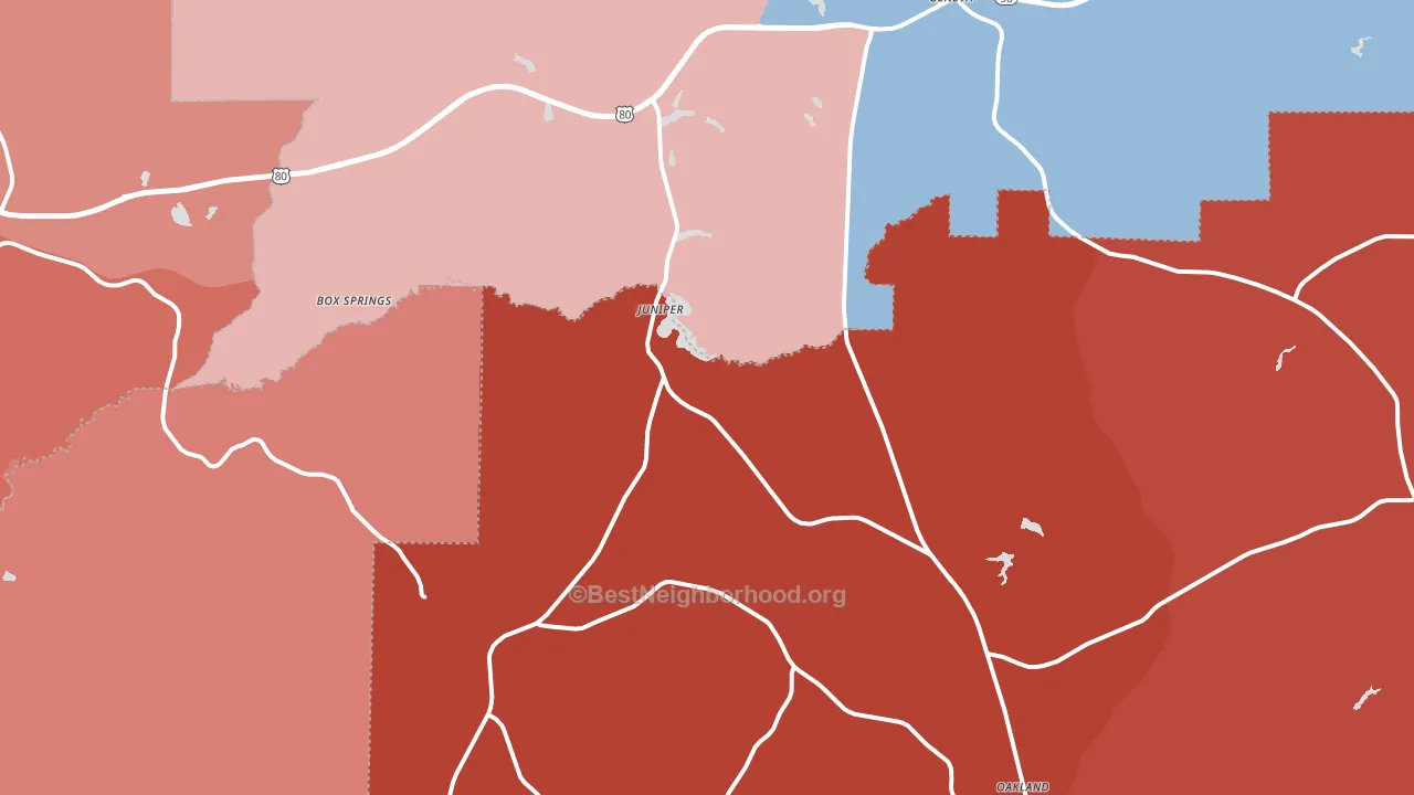 31801, GA block-group political-lean map