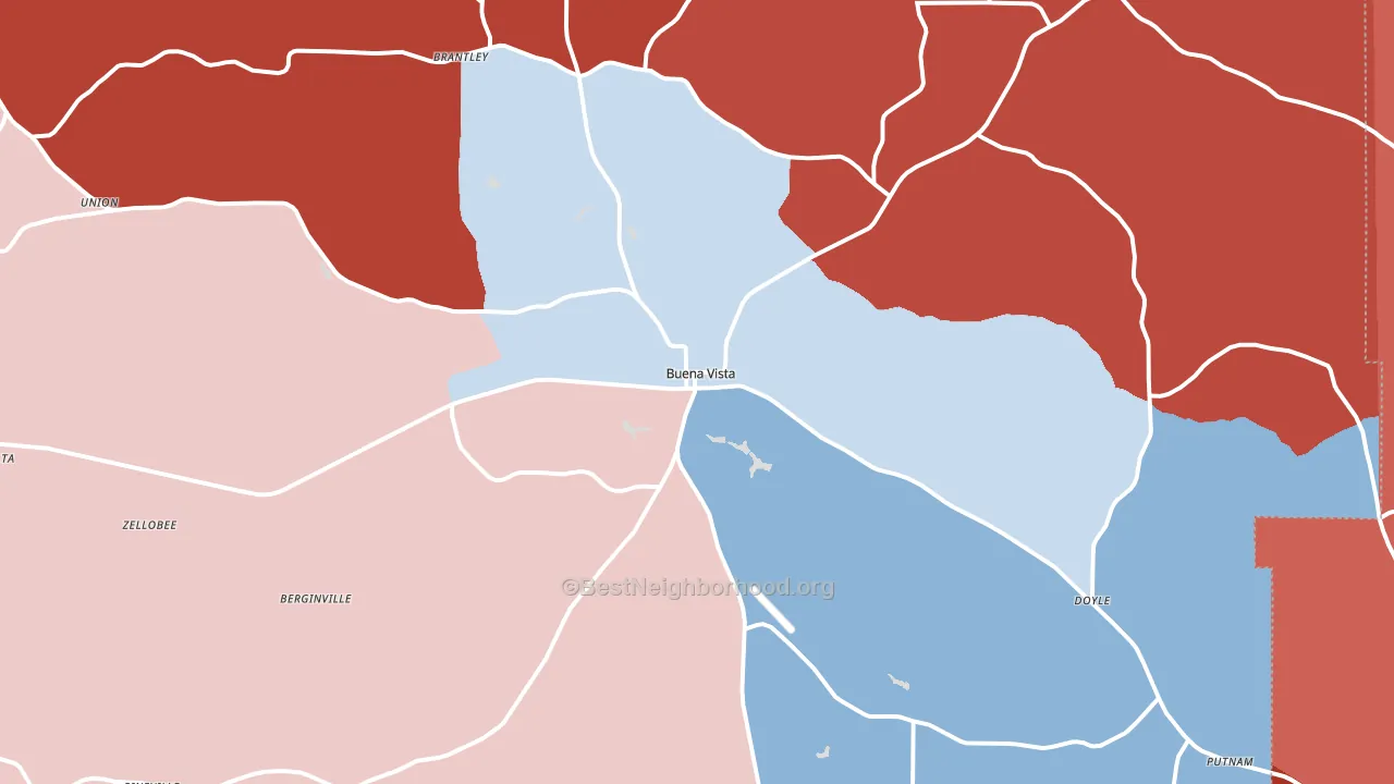 31803, GA block-group political-lean map
