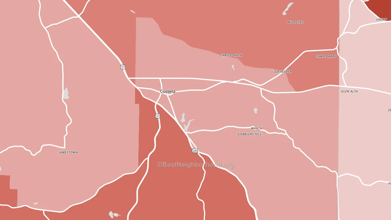 31805, GA block-group political-lean map