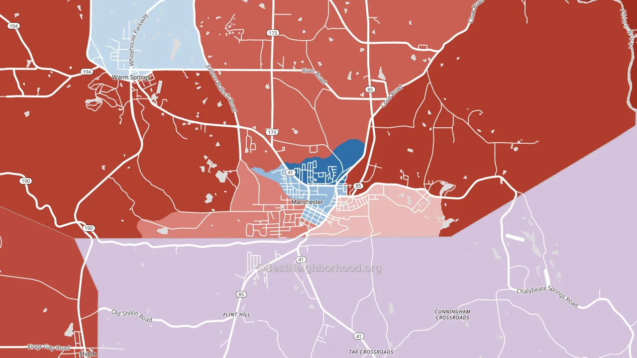 31816, GA block-group political-lean map