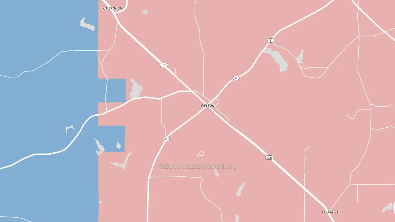 31832, GA block-group political-lean map