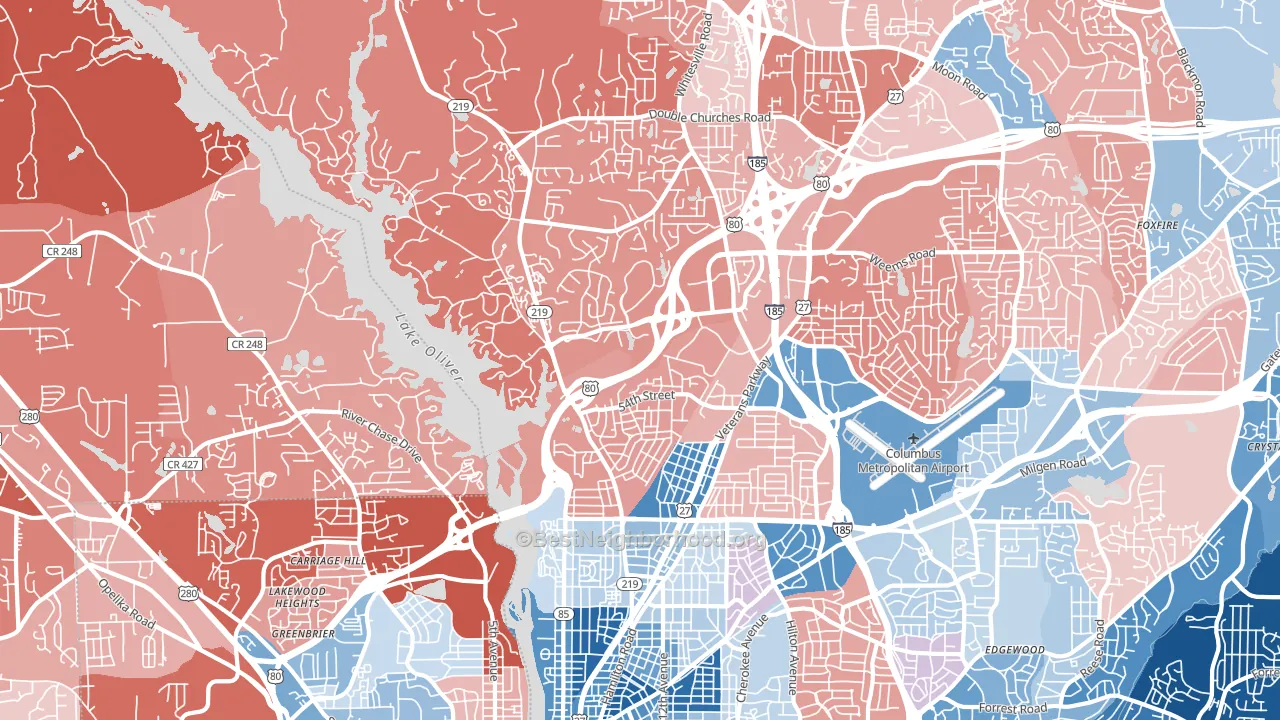 31904, GA block-group political-lean map