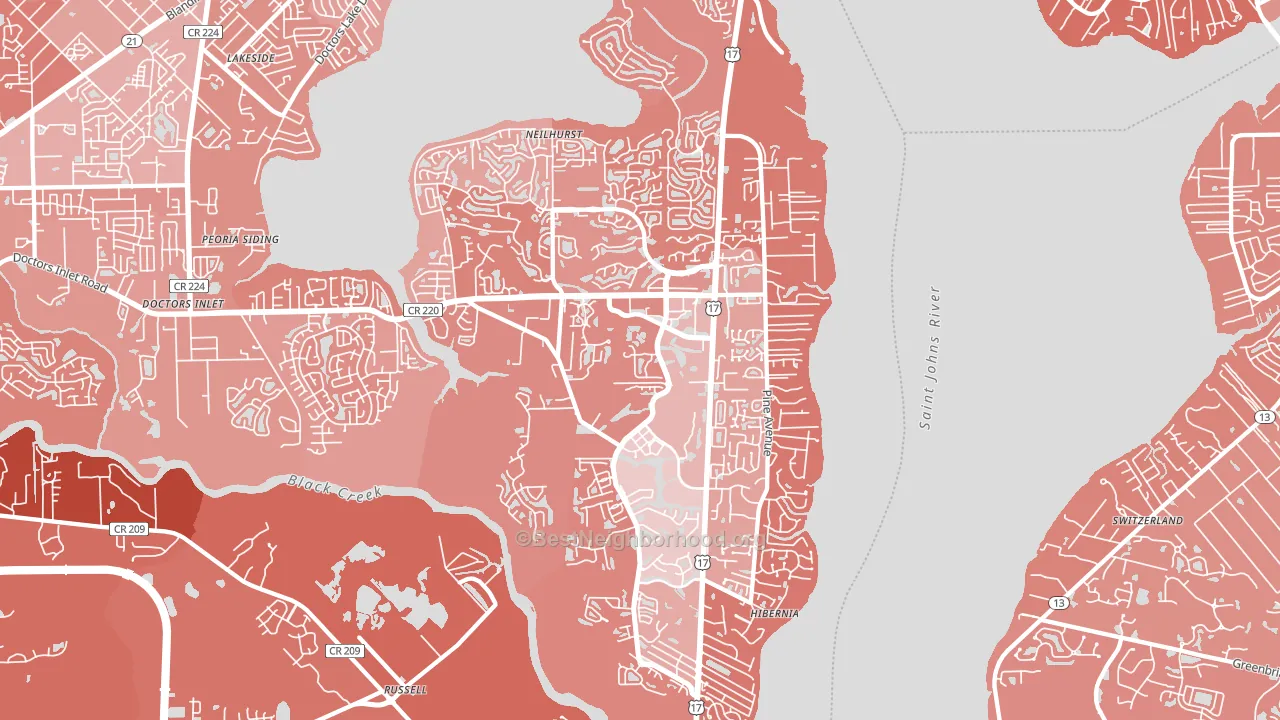 32003, FL block-group political-lean map