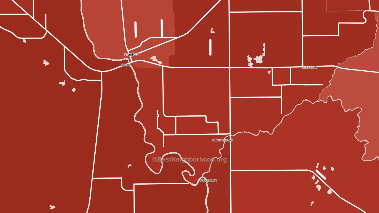 32008, FL block-group political-lean map