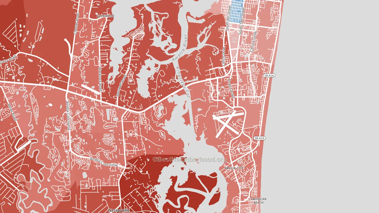 32034, FL block-group political-lean map