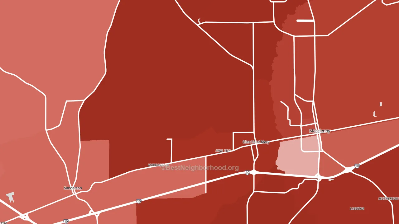 32040, FL block-group political-lean map