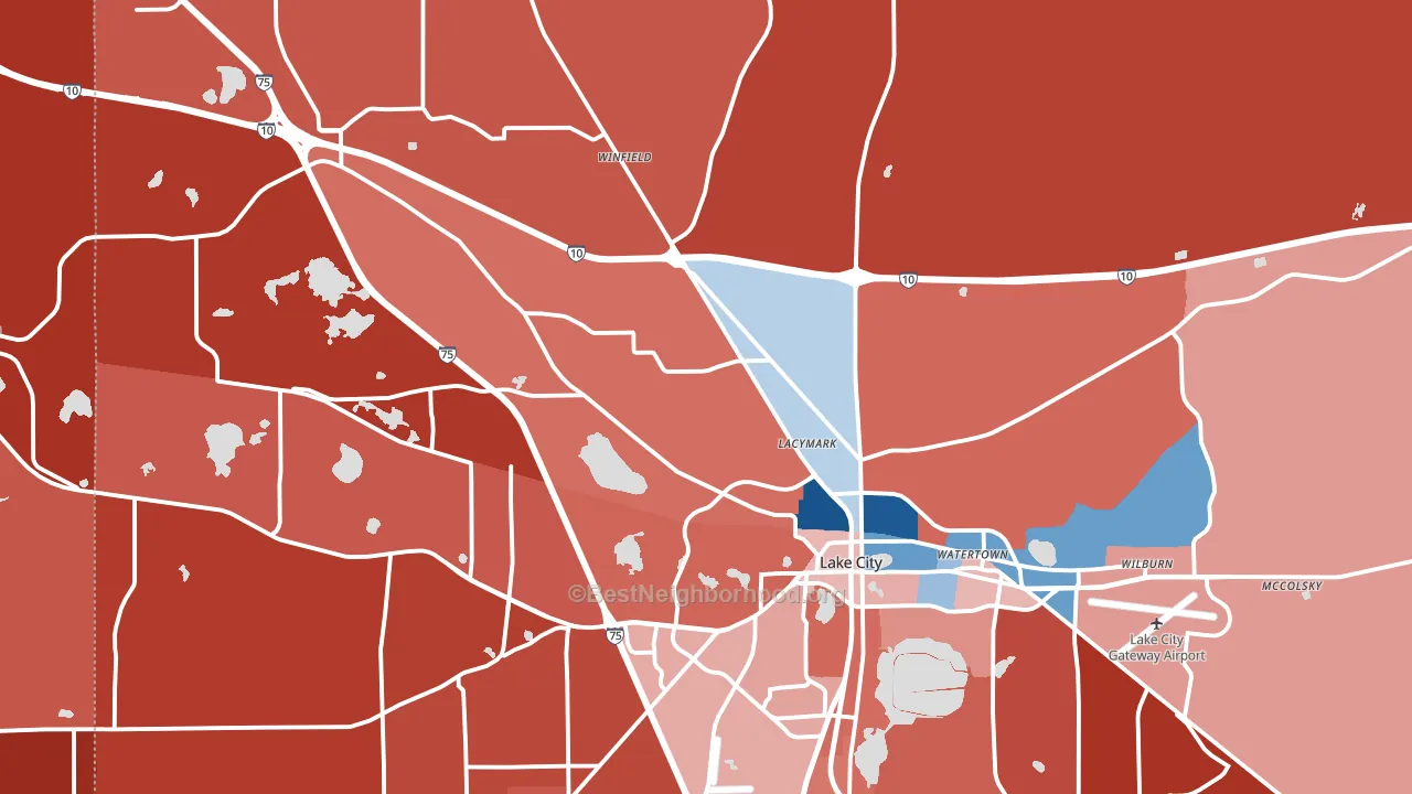 32055, FL block-group political-lean map