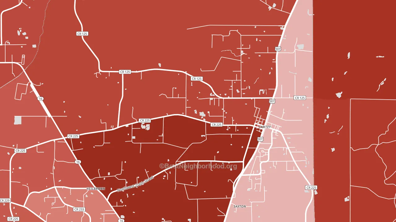 32058, FL block-group political-lean map