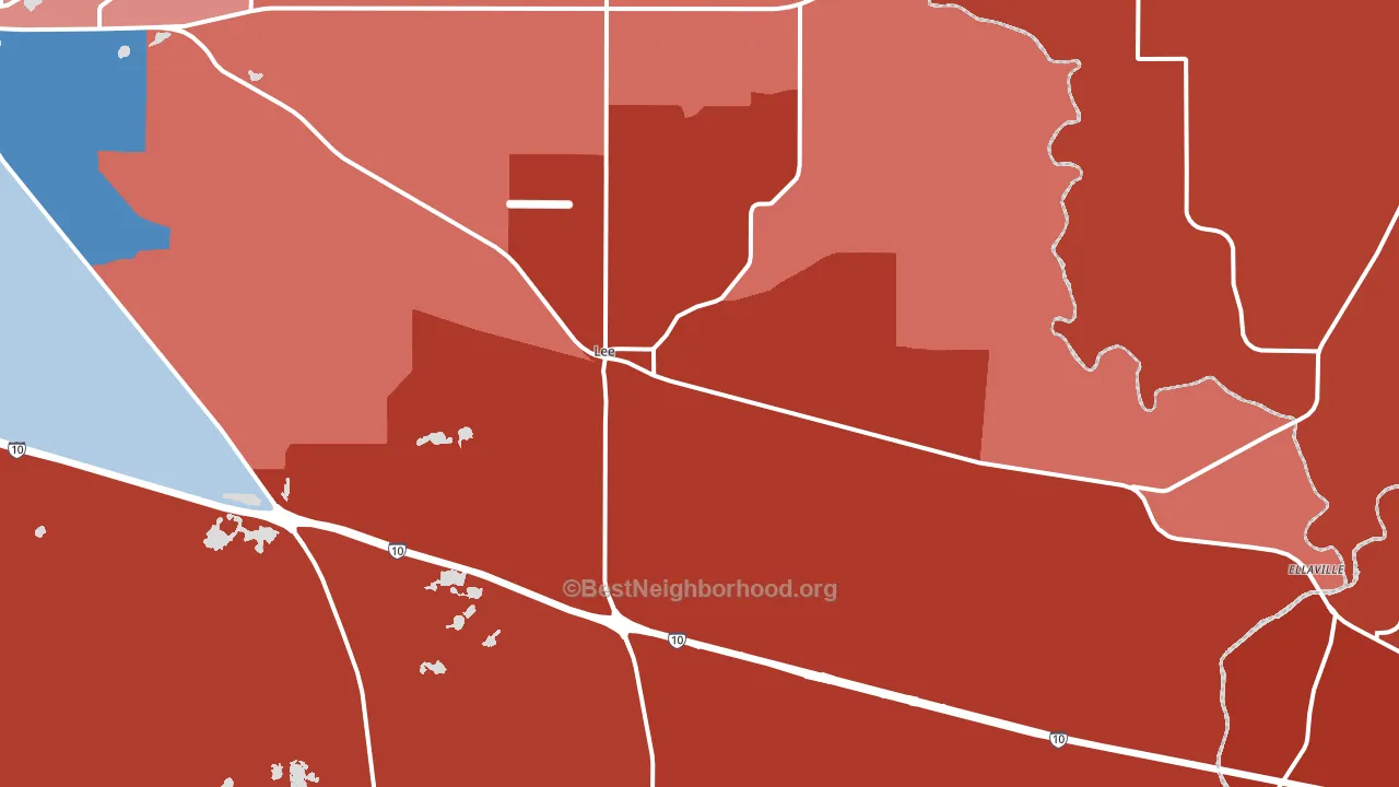 32059, FL block-group political-lean map