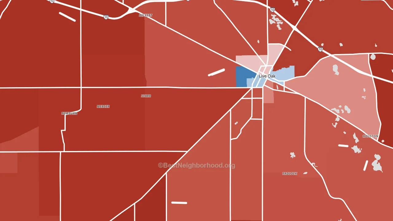 32060, FL block-group political-lean map