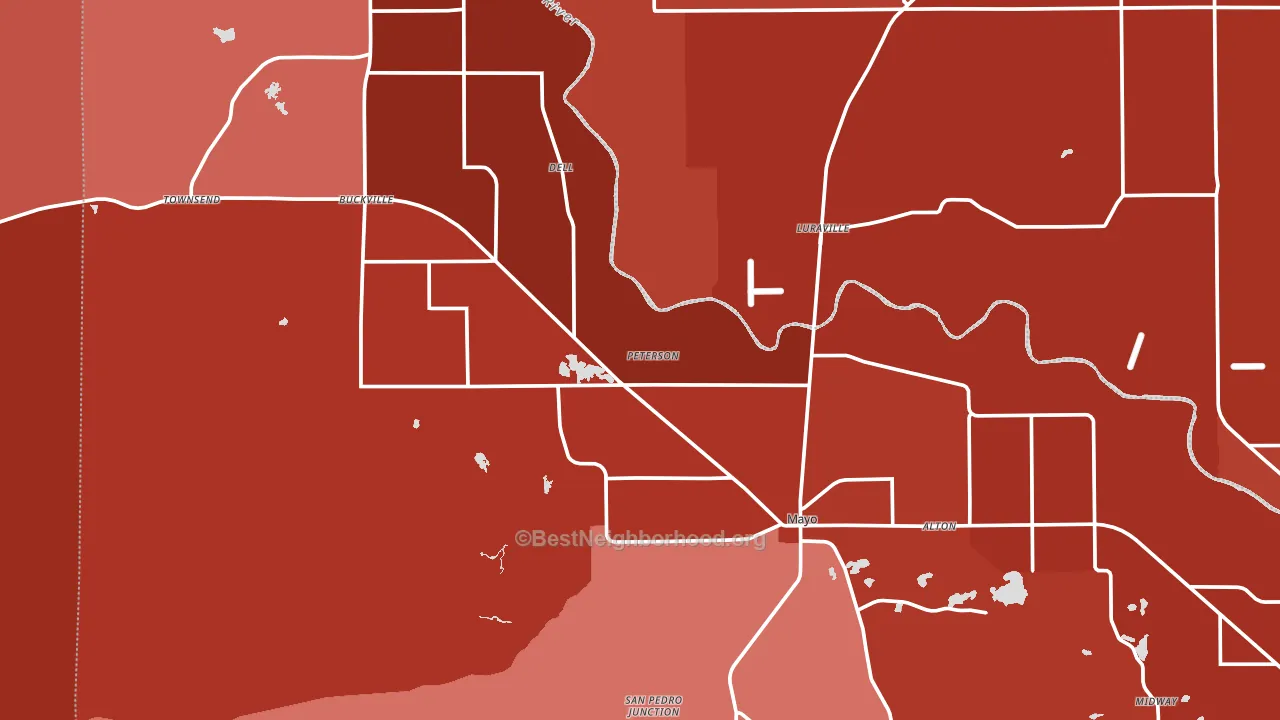 32066, FL block-group political-lean map