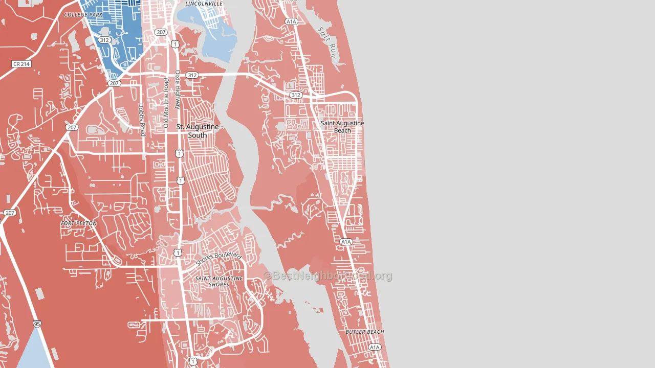 32080, FL block-group political-lean map