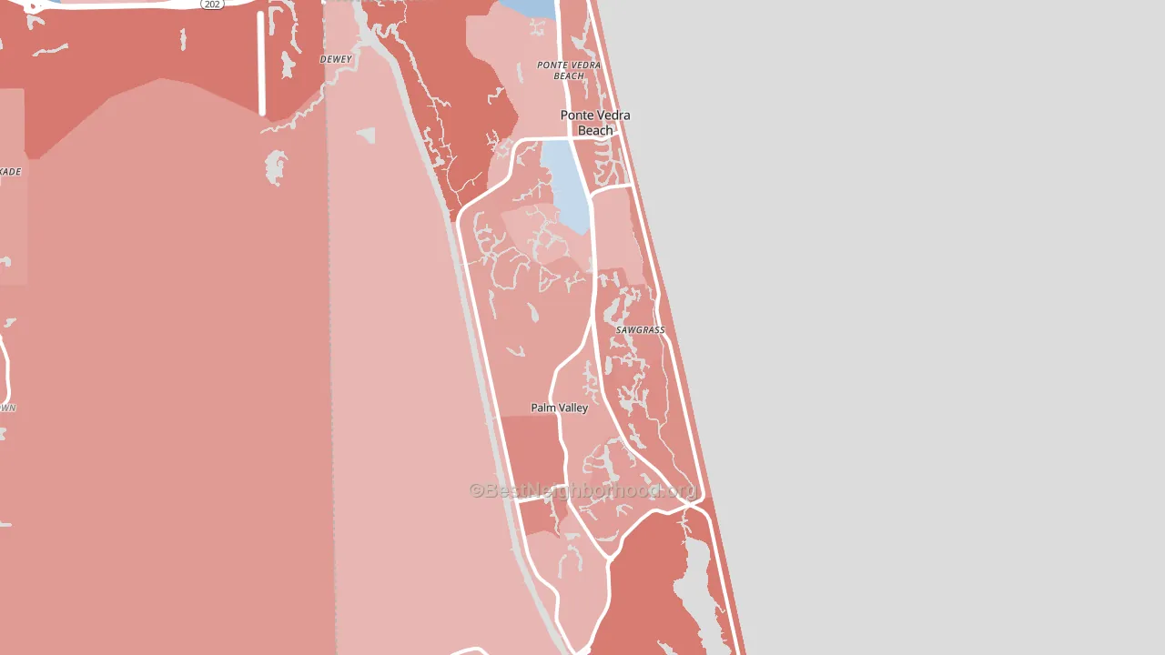 32082, FL block-group political-lean map