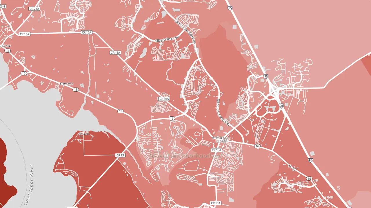 32092, FL block-group political-lean map