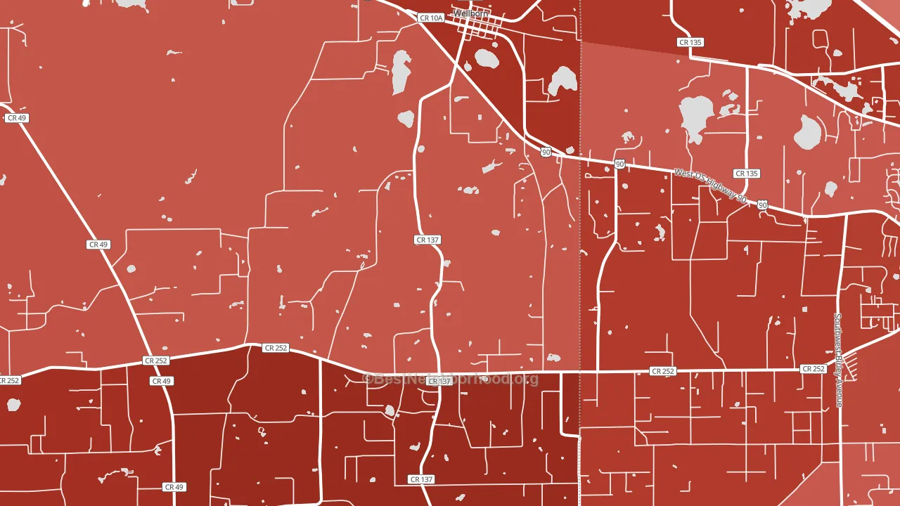 32094, FL block-group political-lean map