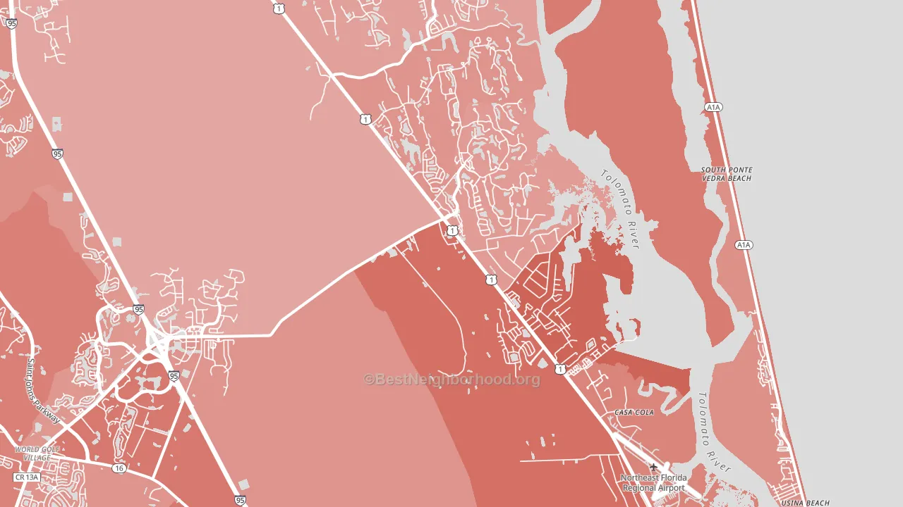 32095, FL block-group political-lean map