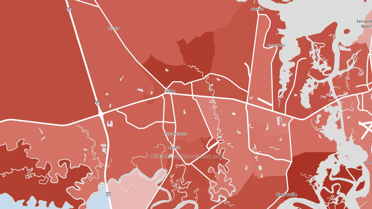32097, FL block-group political-lean map
