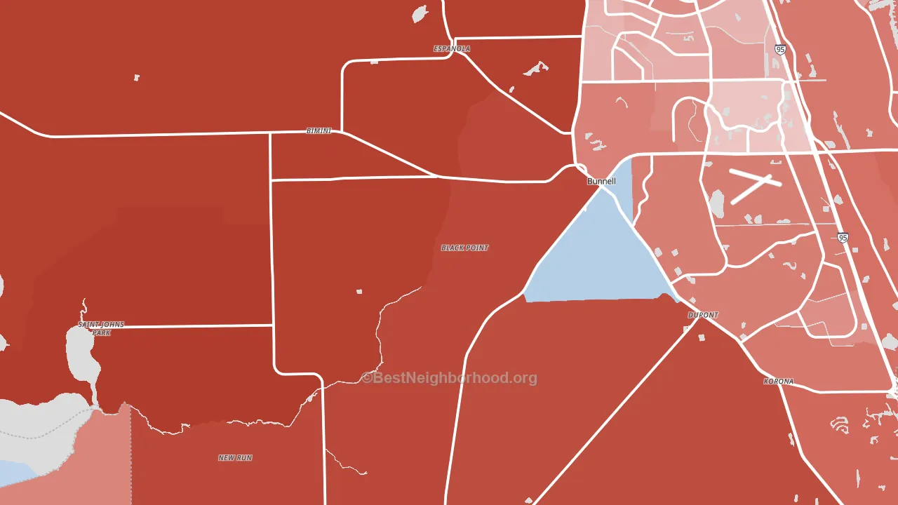 32110, FL block-group political-lean map