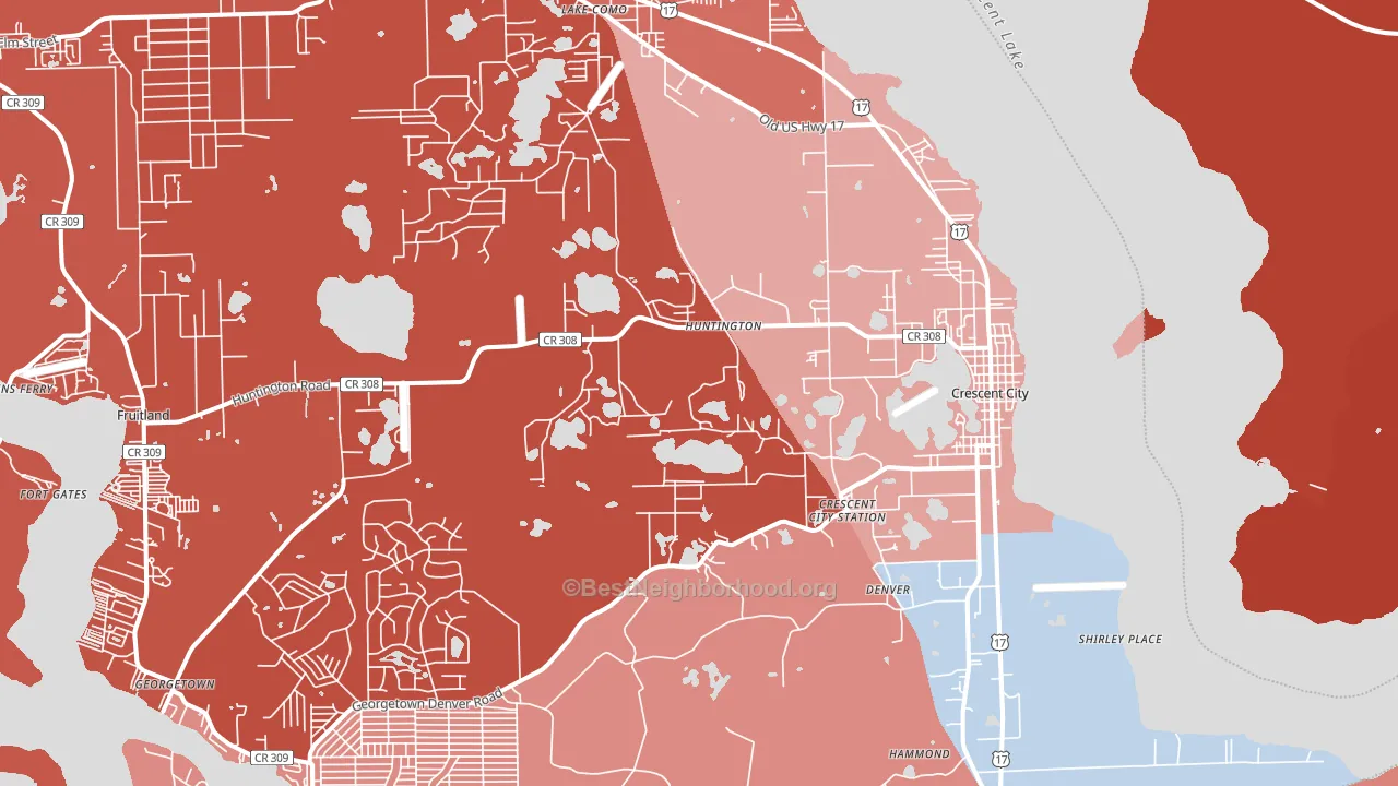32112, FL block-group political-lean map
