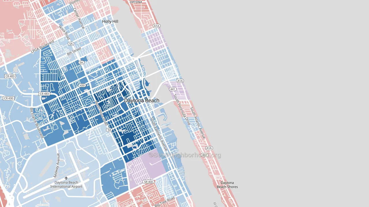 32118, FL block-group political-lean map