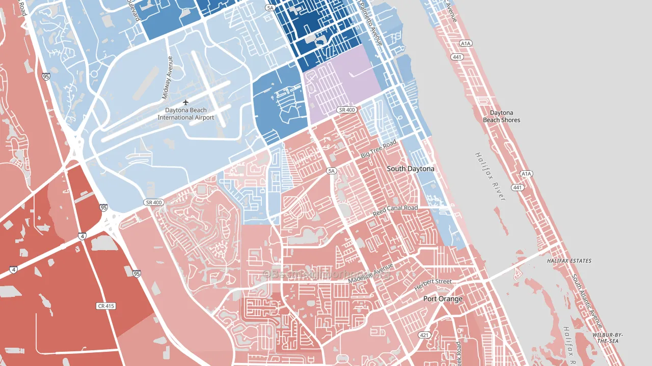 32119, FL block-group political-lean map