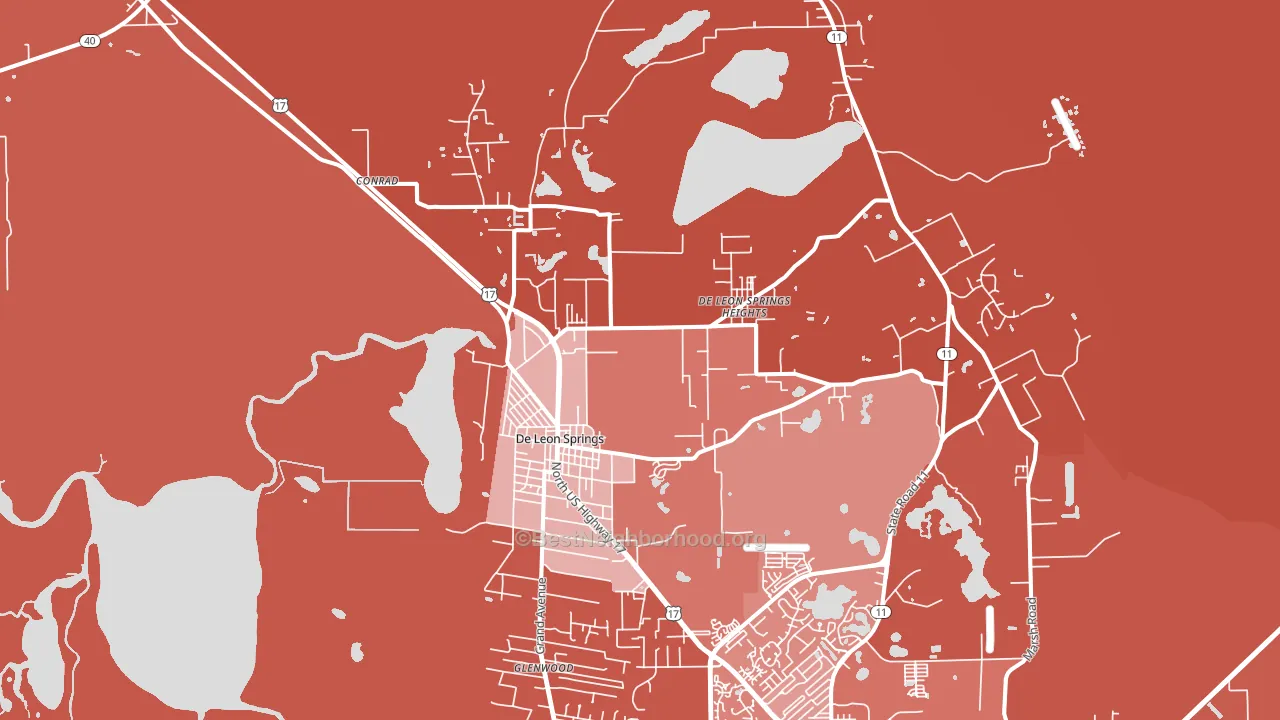 32130, FL block-group political-lean map