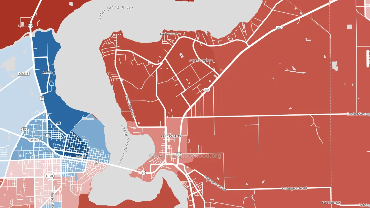 32131, FL block-group political-lean map