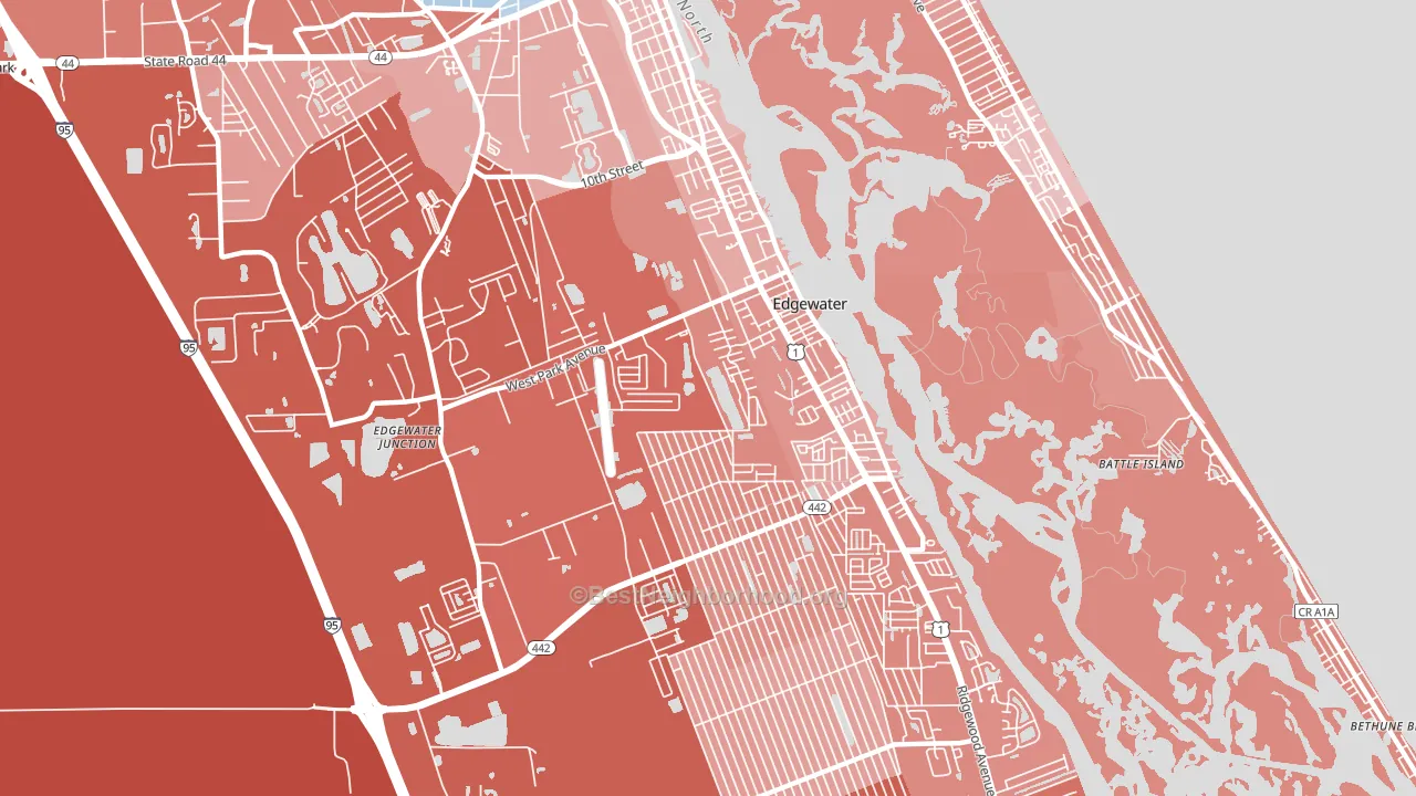 32132, FL block-group political-lean map