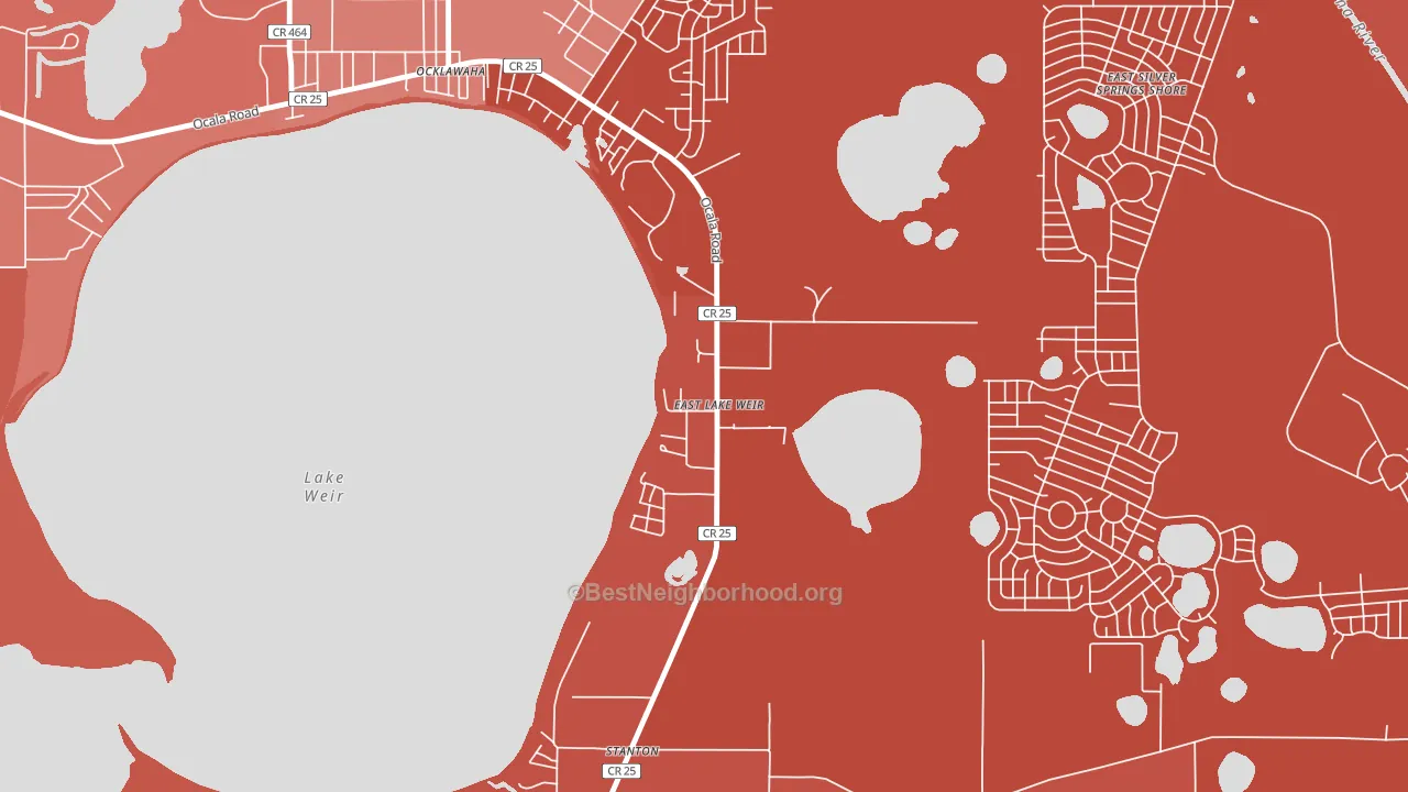 32133, FL block-group political-lean map