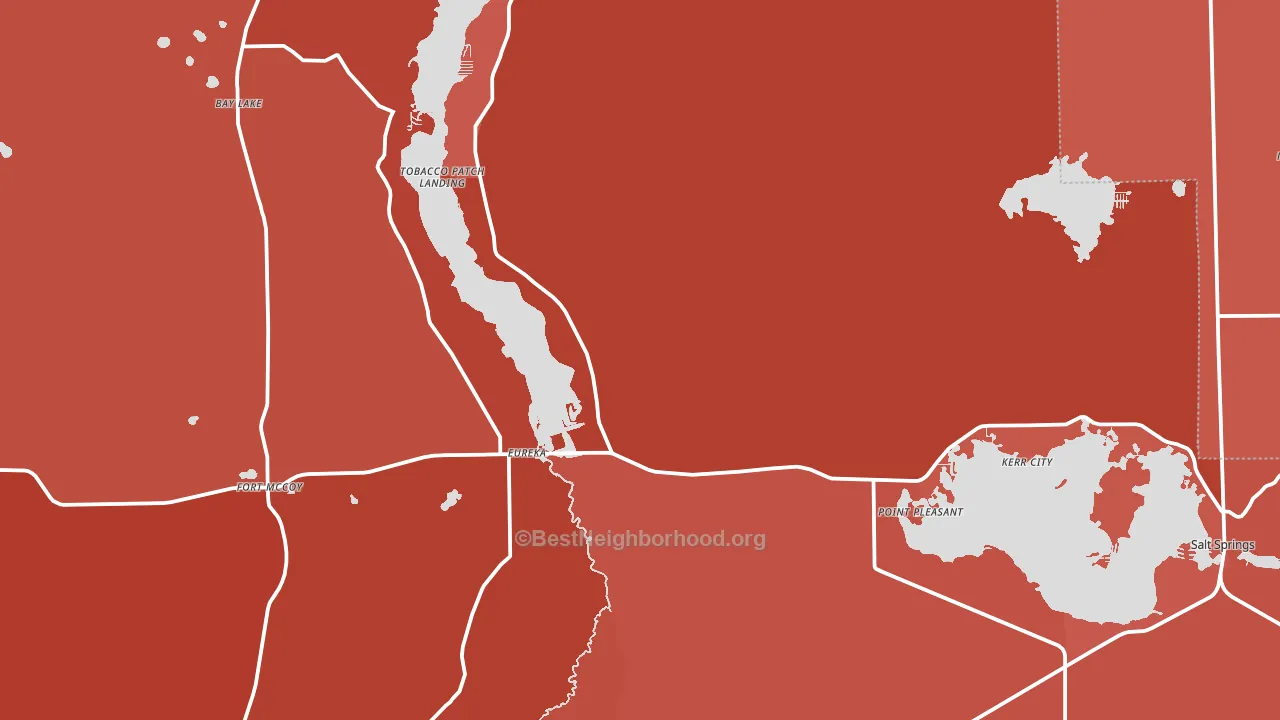 32134, FL block-group political-lean map