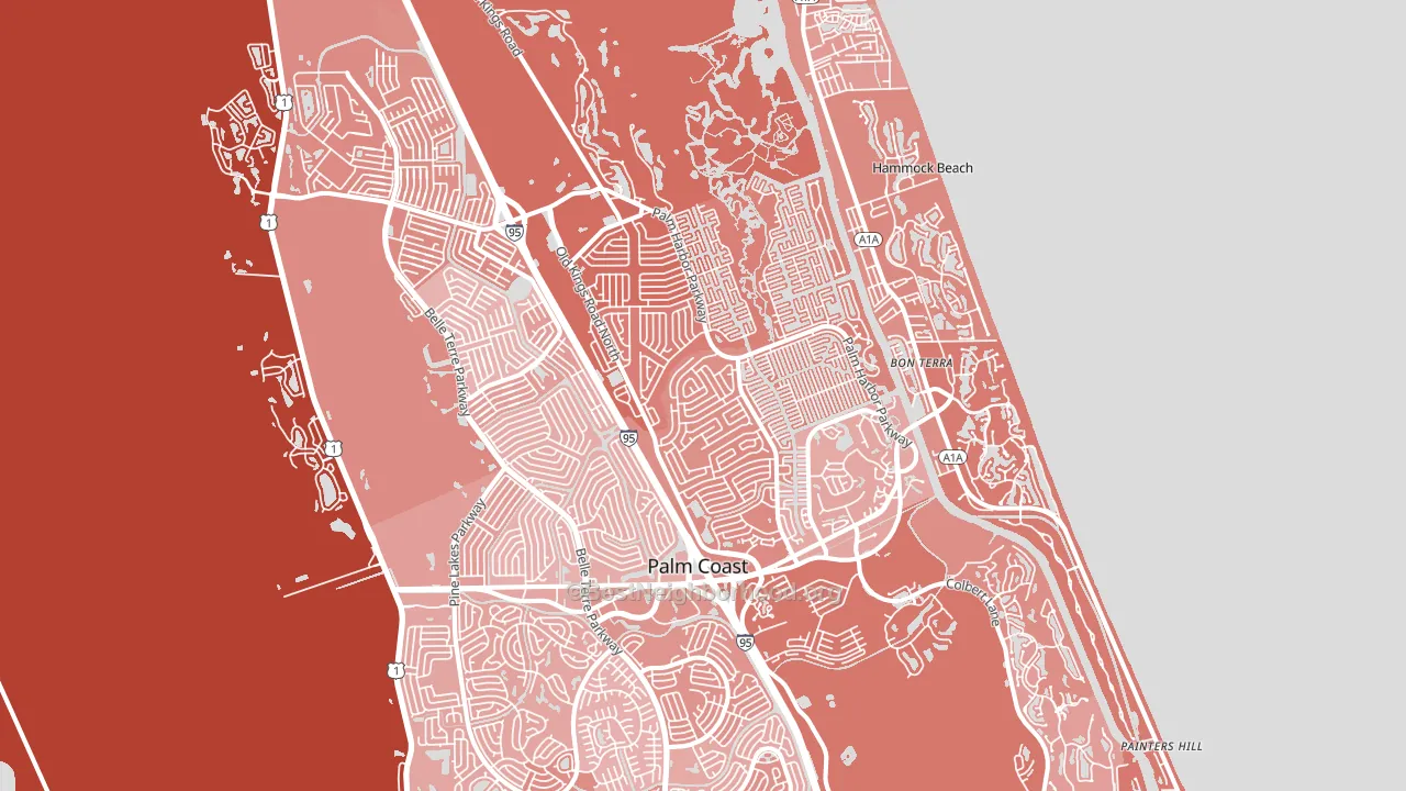 32137, FL block-group political-lean map