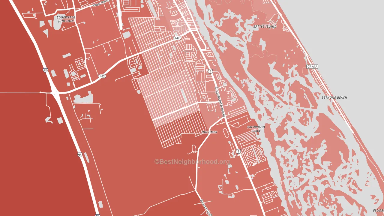 32141, FL block-group political-lean map