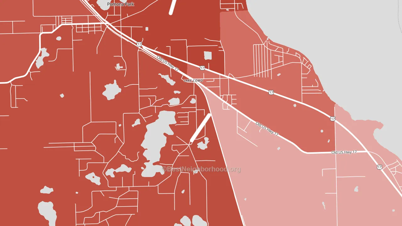 32157, FL block-group political-lean map
