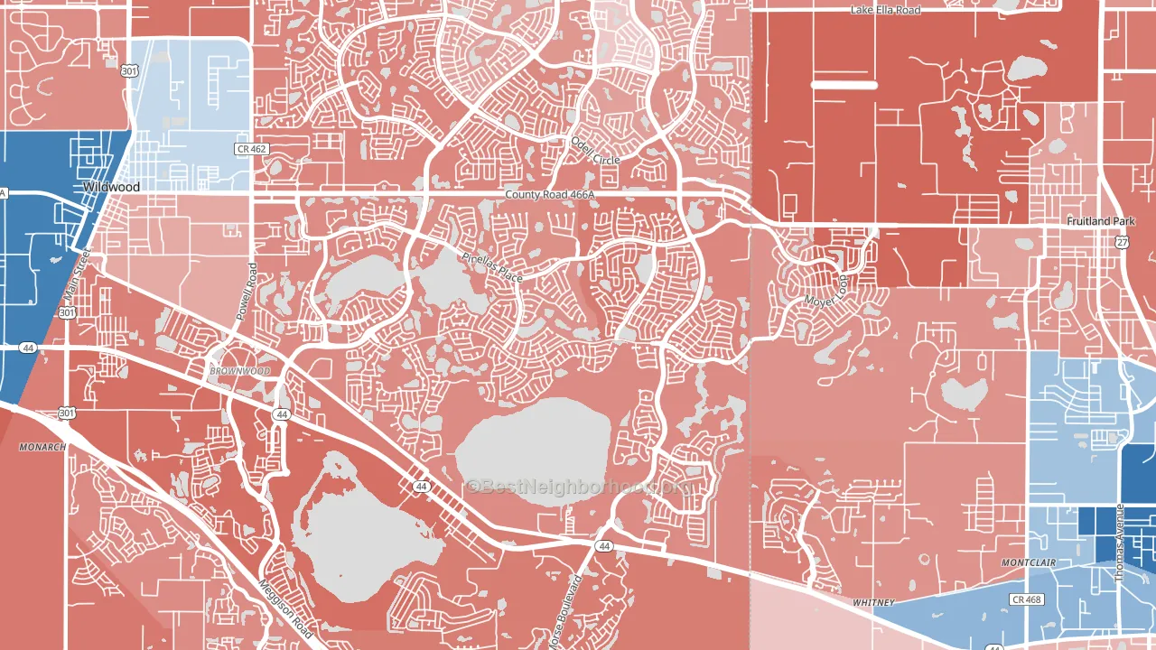 32163, FL block-group political-lean map