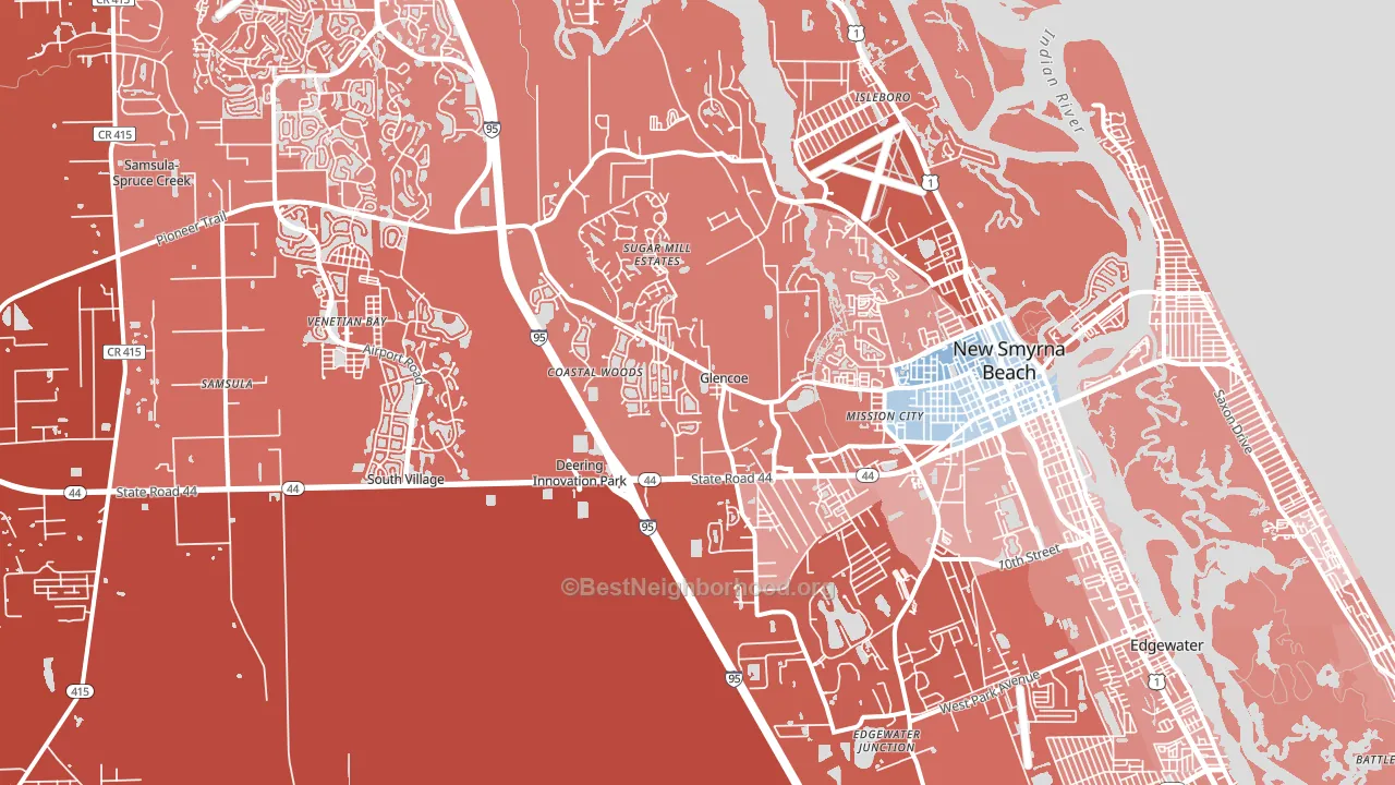 32168, FL block-group political-lean map