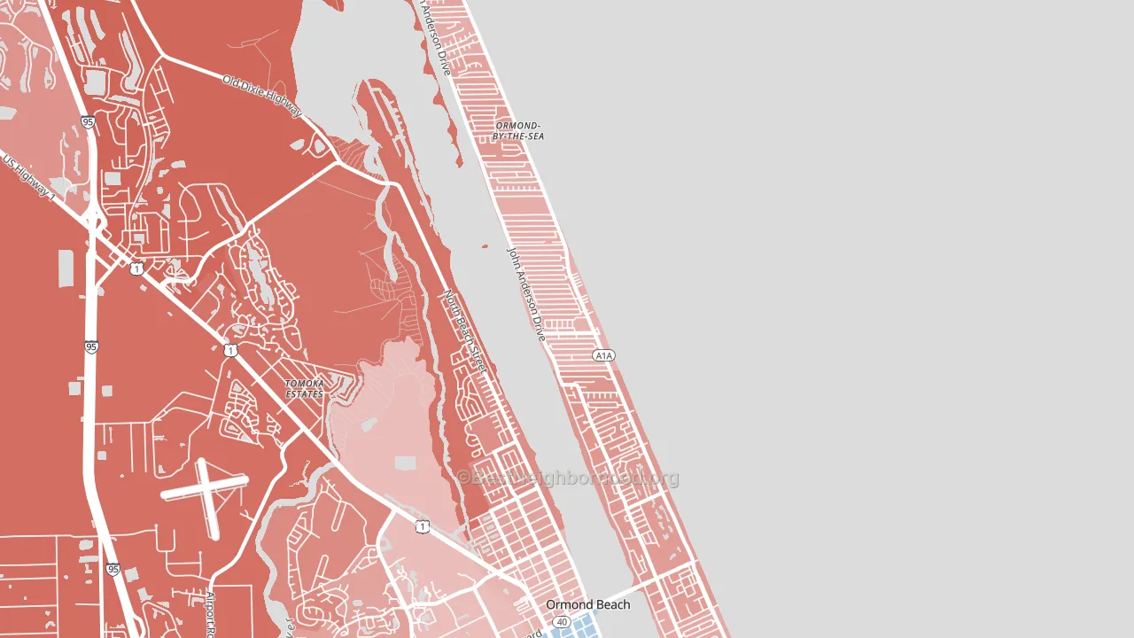 32176, FL block-group political-lean map
