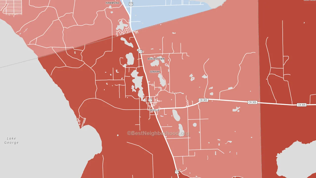 32190, FL block-group political-lean map