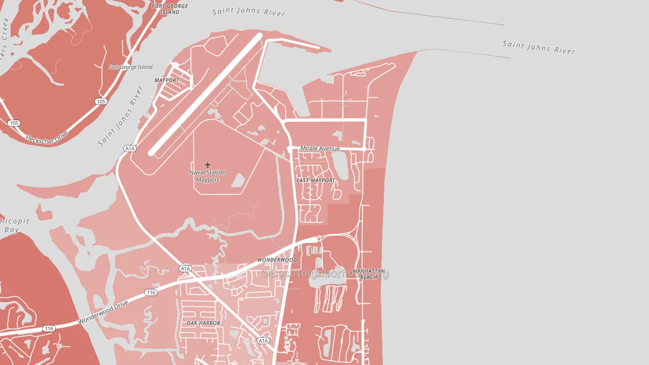 32227, FL block-group political-lean map