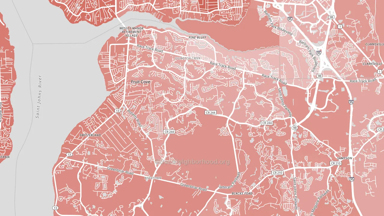 32259, FL block-group political-lean map