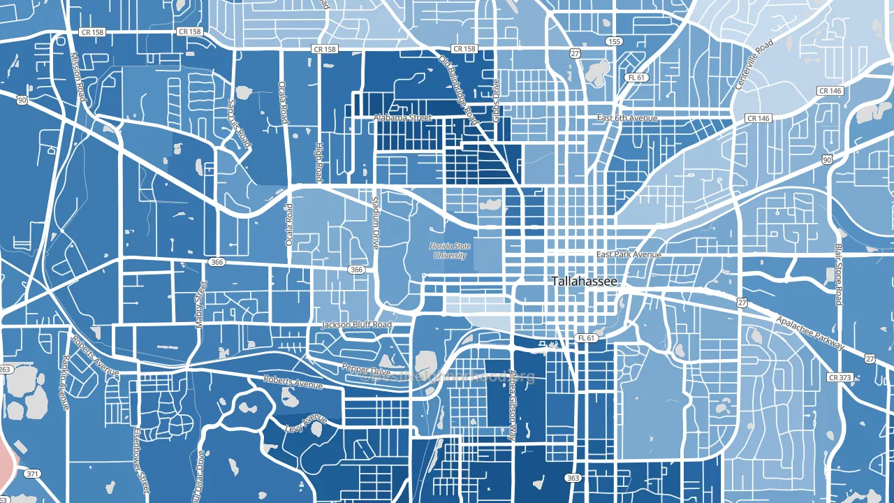 32306, FL block-group political-lean map