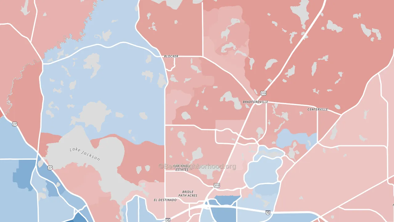 32312, FL block-group political-lean map