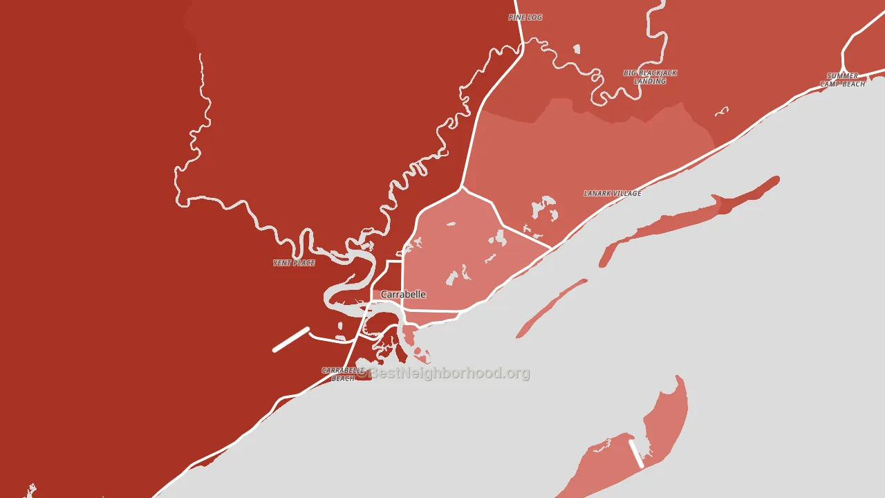 32322, FL block-group political-lean map