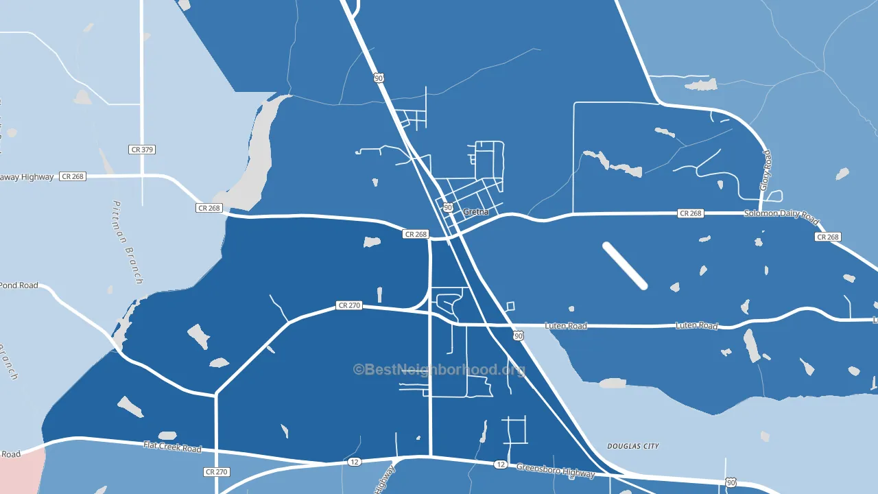32332, FL block-group political-lean map