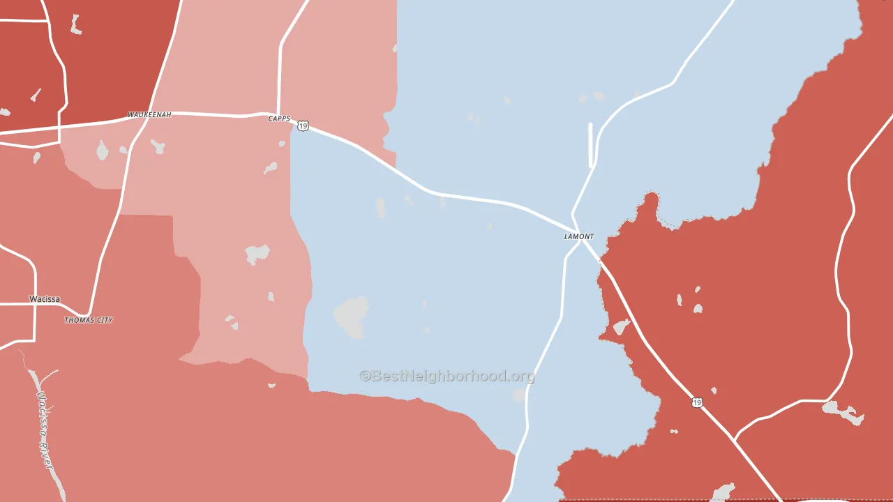 32336, FL block-group political-lean map