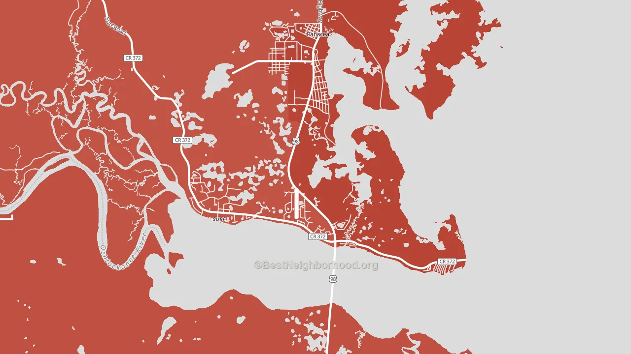 32346, FL block-group political-lean map